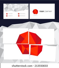 visual identity of no name company or hotel. Winter ski resort design with  mountain ice design vector elements..