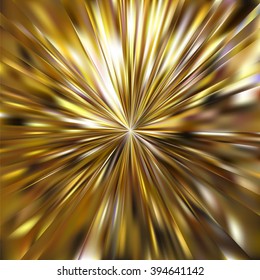 Visual illusion of golden metal surface