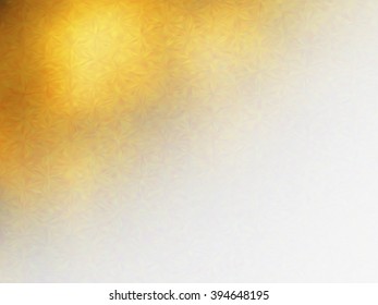 Visual illusion of golden metal surface. Triangle tiles, low poly