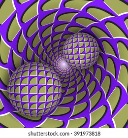 Visual Illusion Illustration Ball Moving On Stock Vector (Royalty Free ...