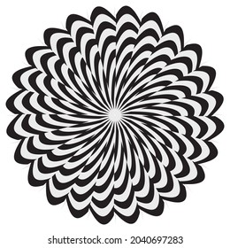 Visual illusion of rotation. Design Element Vector illustration