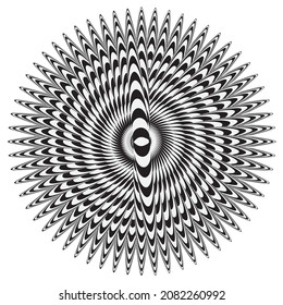 Visual illusion of rotation. Design Element Vector illustration