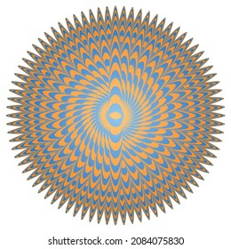 Visual illusion of rotation. Design Element Vector illustration