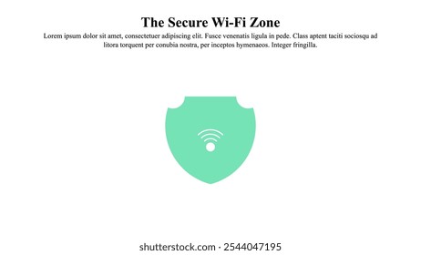 Visuelle Illustration Konzept der sicheren Wi-Fi-Zone.