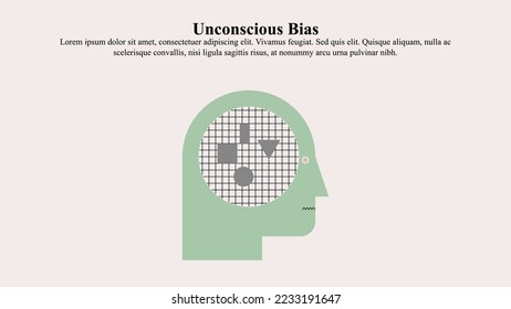 Visual illustration concept of unconscious bias.