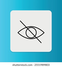 Visual impairment icon. editable stroke. Vector illustration	