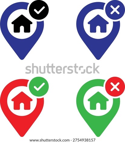 Visual indicators for property availability and unavailability statuses