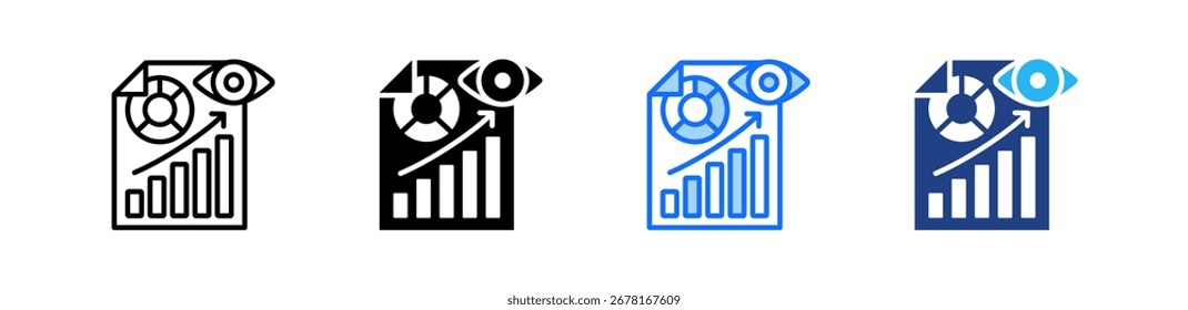 Visual Infographic Icon Set Multiple Style Collection