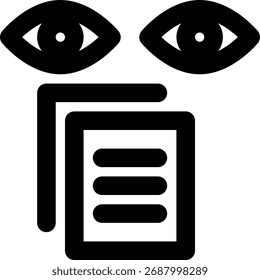 Visual Information, Reading, Visual Communication Outline Icon