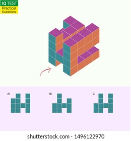 Visual intelligence questions - Find top view of towers