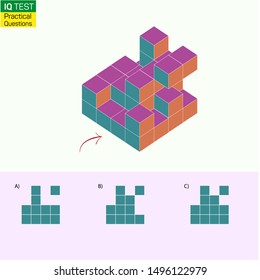 Visual intelligence questions - Find top view of towers