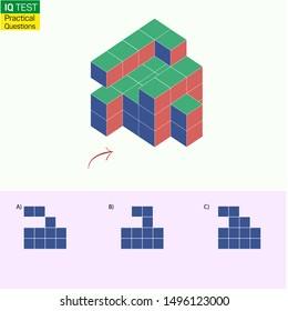 Visual intelligence questions - Find top view of towers
