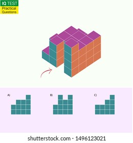 Visual intelligence questions - Find top view of towers