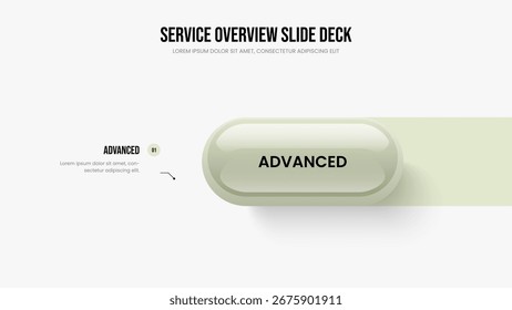Visual Introduction 1 Option Diagram Slide Design. Creative Planning Frame Template Vector Illustration. Modern Review One Element Infographic Slideshow Layout.