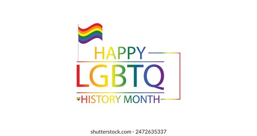 A Visual Journey LGBTQ History Month Celebrated Through Flag Design Illustration