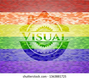 Visual lgbt colors emblem 