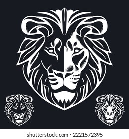 Visual Lion Face Art Design