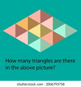 Visual Math Puzzle on Counting Triangles