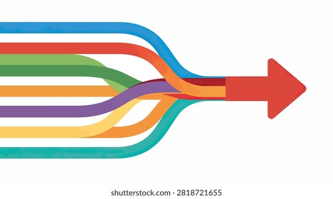 Visual metaphor for strategic alignment and business integration of sources.