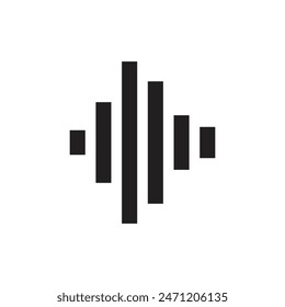 visual music flat icon for apps and websites