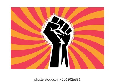 Visual Narratives of Protest Vector Revolution for Social Justice, human rights, protest art, rebel spirit, freedom fight, hand gesture, activism symbol, equality rights, empowerment message, struggle