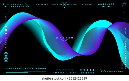 Visual neon geometric minimal background