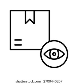 Visual Outline Icon Vector Illustration