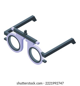 Visual perception glasses icon isometric vector. Sensory eye. Mental cognition
