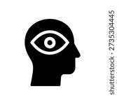 Visual Perception and Mental Vision Icon Isolated On White Background 