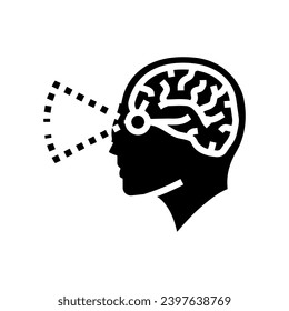 visual perception occupational therapist glyph icon vector. visual perception occupational therapist sign. isolated symbol illustration