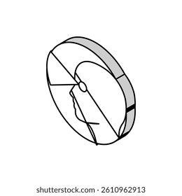 visual perception occupational therapist isometric icon vector. visual perception occupational therapist sign. isolated symbol illustration