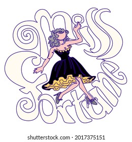 Visual perception of the word misfortune