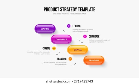 Propuesta visual Diseño de presentación de diapositivas de infografía de cuatro opciones. Ilustración vectorial de Plantilla de marco de solución de empresa. Perfil Corporativa Diagrama de 4 pasos Diseño de diapositivas.
