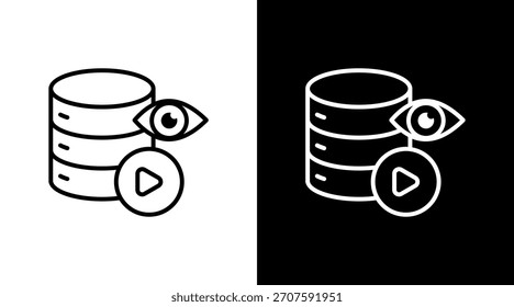 Diseño de conjunto de iconos blancos de consulta visual