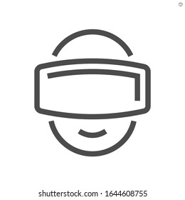 Visual Reality glass, vr technology vector icon design.