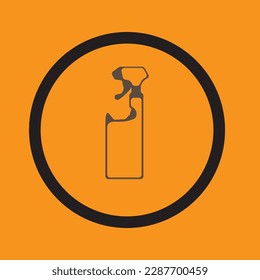  A visual representation of an aerosol can, used to indicate the availability of a spray function.