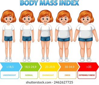 Visual representation of BMI categories and ranges