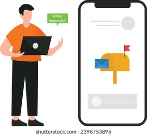 A visual representation confirming the successful transmission of a message, visually signifying the completion and delivery of the sent communication through graphical means.





