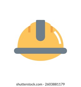 Visual representation of a construction worker helmet icon for safety regulations.