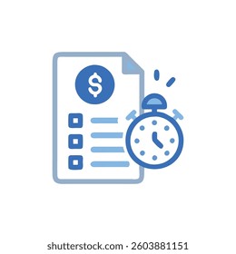 Visual representation of a cost estimation icon focusing on project costs.