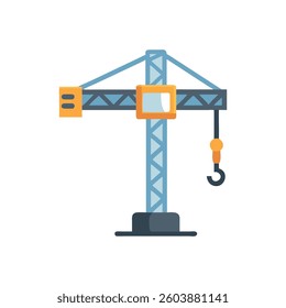 Visual representation of a crane icon focusing on heavy machinery.