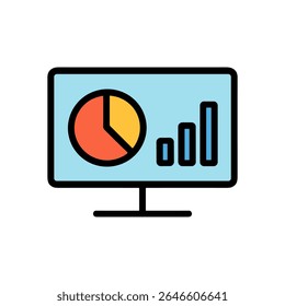 Representação visual da análise de dados. Ilustração de Símbolo de Ícone