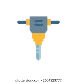 Visual representation of a demolition hammer icon focusing on construction projects.