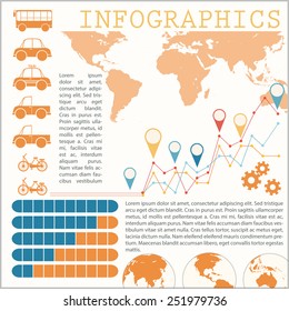 A visual representation of the different vehicle and their destinations