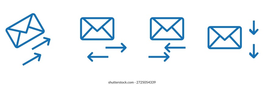 Visual representation of email flow depicting sending, receiving, and communication exchange
