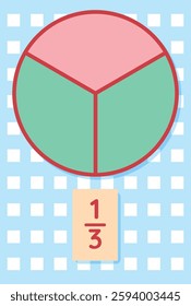 Visual representation of fractions with colorful segments