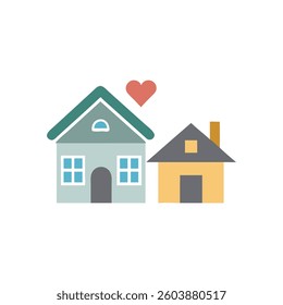 Visual representation of a house icon emphasizing traditional architecture.