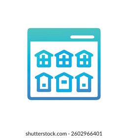 Visual representation of housing inventory focusing on property listings.