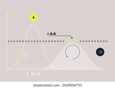 A visual representation illustrates the concept of flattening the curve with data points, abstract curves, and symbolic icons