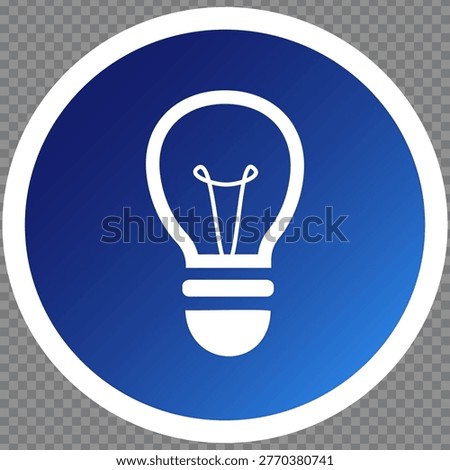 A Visual Representation of a Light Bulb Icon Against a Blue Gradient Background